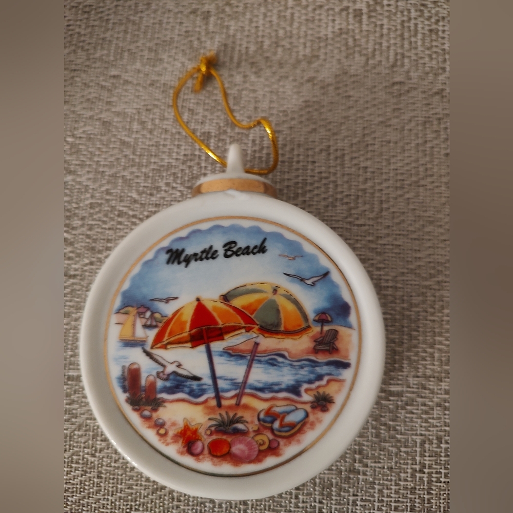 Ceramic Myrtle Beach Souvenir Ornament